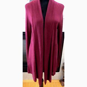 Simply Vera Vera Wang Lightweight Open Front Long Cardigan M EUC